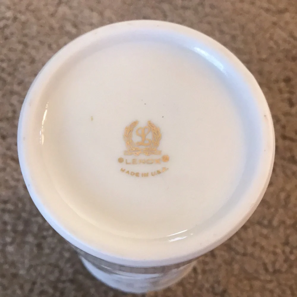 LENOX Pierced Heart China Vase *Embossed Rose*
